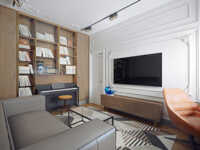 Дизайн интерьера трехкомнатной квартиры "Интерьер просторной трехкомнатной квартиры."