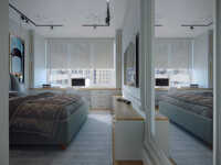 Дизайн интерьера трехкомнатной квартиры "Интерьер просторной трехкомнатной квартиры."